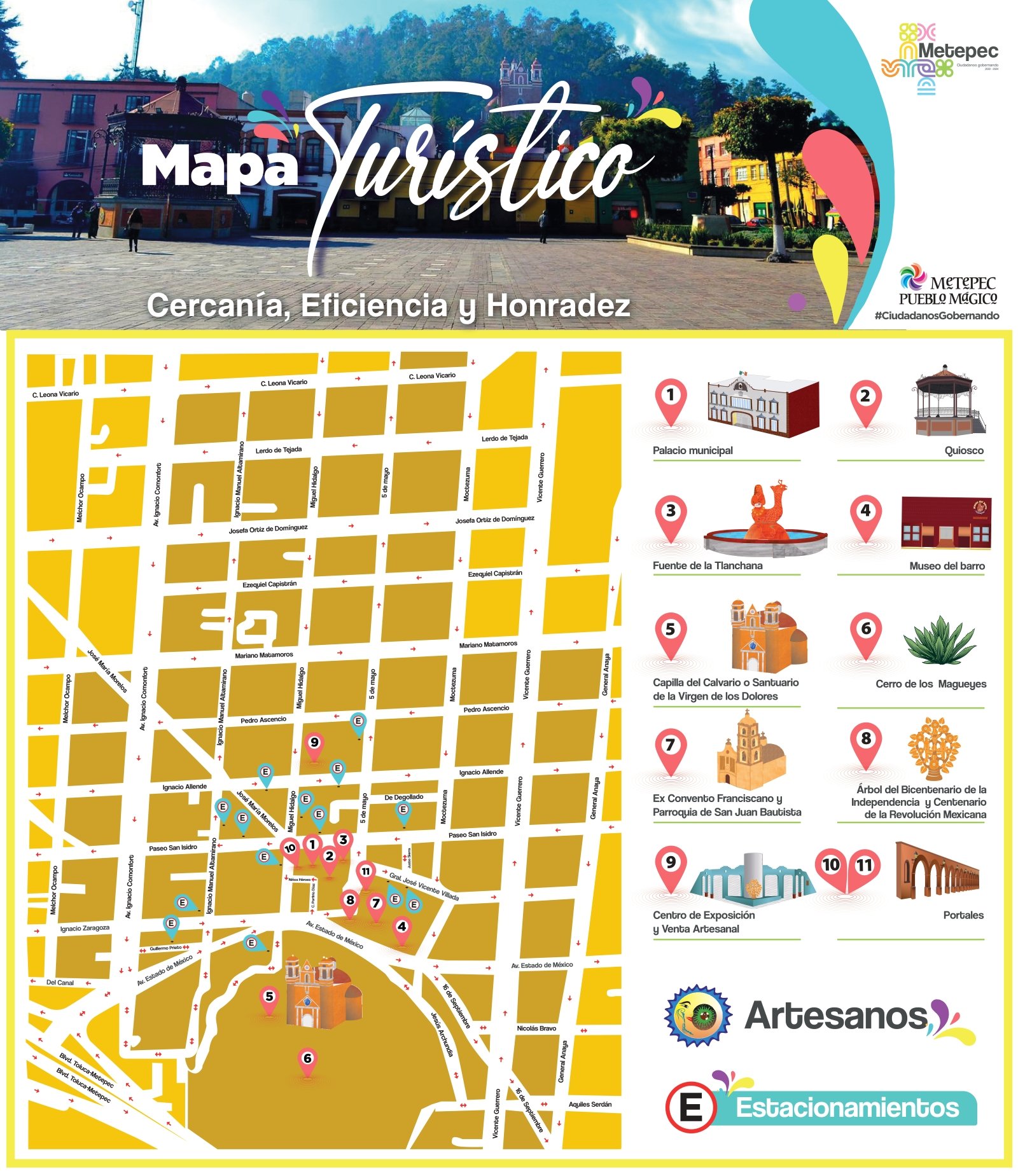 Descarga el mapa de Metepec en pdf